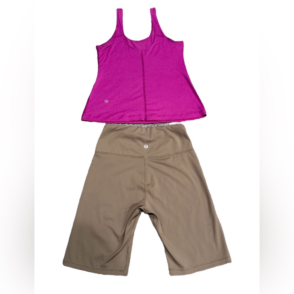 Set of Lululemon biker shorts and tank women’s size small/medium. - Picture 5 of 6
